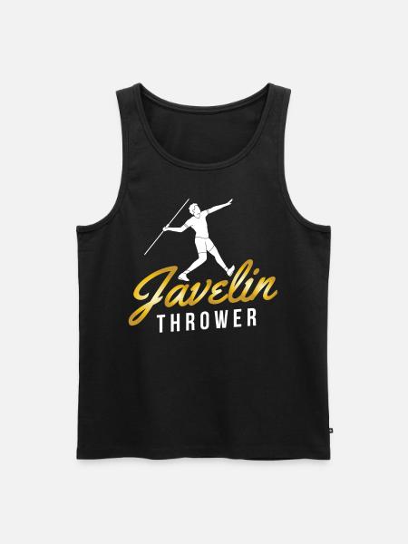 Speerwerfer Speer Speerwurf Speerwerfen - Männer Premium Bio Tank Top - Schwarz