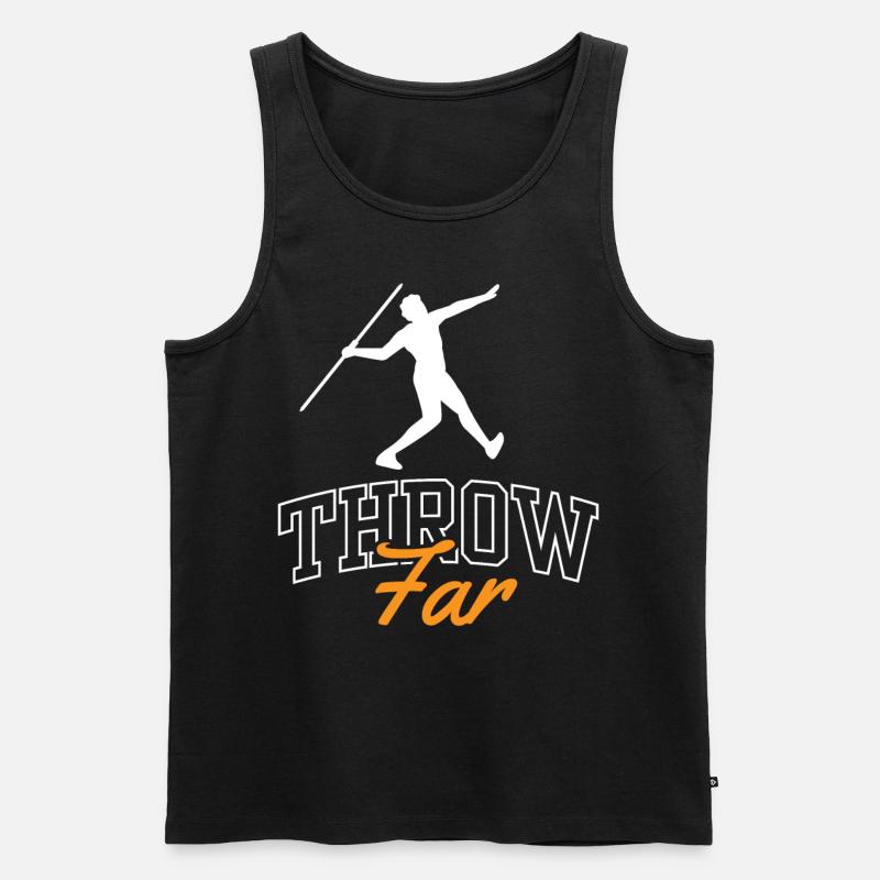 Werf Weit Speerwurf Speerwerfer Speerwerfen - Männer Premium Bio Tank Top - Schwarz