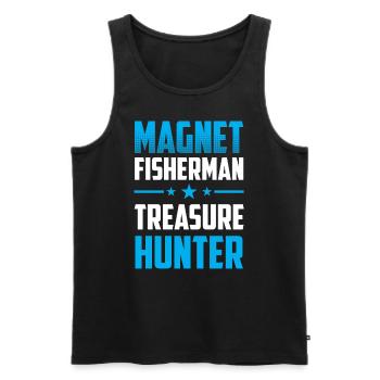 Magnetfischer Schatzsucher Magnetfischen Magnet - Männer Premium Bio Tank Top - Schwarz - Vorne - AI Model Male 178 light (178cm)