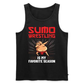 Sumo Ringen Ringkamp Ringersport Mawashi - Männer Premium Bio Tank Top - Schwarz - Vorne - Michal (187cm)