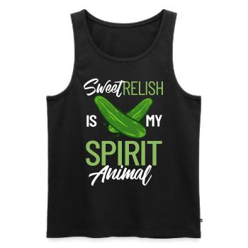 Sweet Relish Pickles Bottle Spice Jar - Men's Premium Organic Tank Top - black - Front - Michal (187cm)