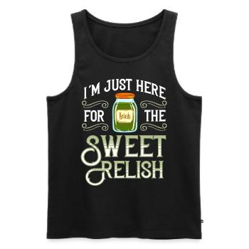 Sweet Relish Pickles Bottle Spice Jar - Men's Premium Organic Tank Top - black - Front - Michal (187cm)