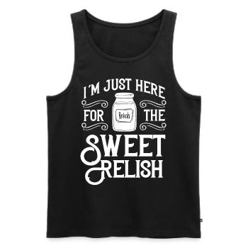 Sweet Relish Pickles Bottle Spice Jar - Men's Premium Organic Tank Top - black - Front - Michal (187cm)