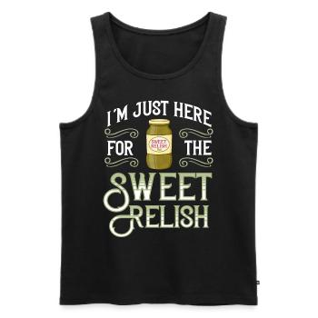 Sweet Relish Pickles Bottle Spice Jar - Men's Premium Organic Tank Top - black - Front - Michal (187cm)
