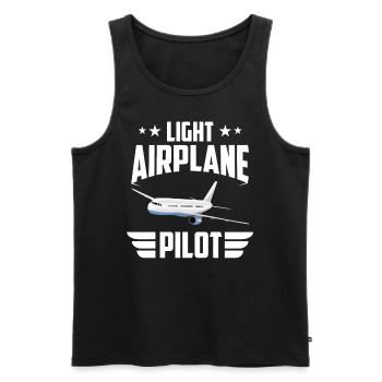Pilot Of a Light Aircraft Small Aircraft Jet - Men's Premium Organic Tank Top - black - Front - AI Model Male 178 light (178cm)