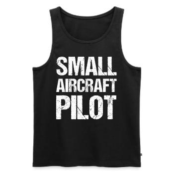 Small Aircraft Pilot Light Aircraft Private Aircraft - Men's Premium Organic Tank Top - black - Front - AI Model Male 178 light (178cm)
