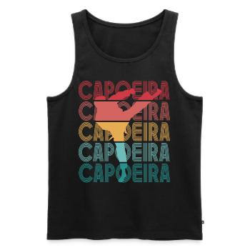 Capoeira Hobby Entraînement aux arts martiaux brésiliens - Débardeur bio Premium Homme - noir - Devant - Michal (187cm)