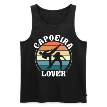 Amateurs de Capoeira Hobby Arts Martiaux Brésilien - Débardeur bio Premium Homme - noir - Devant - Michal (187cm)