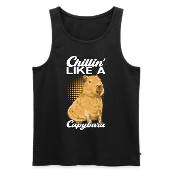 Capybara Wasserschwein - Débardeur bio Premium Homme - noir - Devant - Michal (187cm)