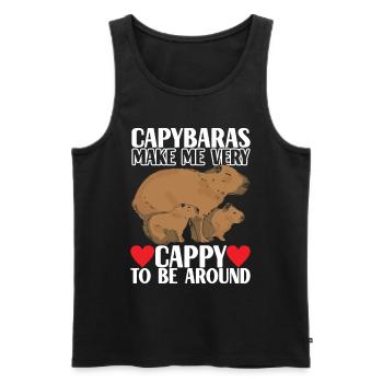 Capybara Wasserschwein - Débardeur bio Premium Homme - noir - Devant - Michal (187cm)