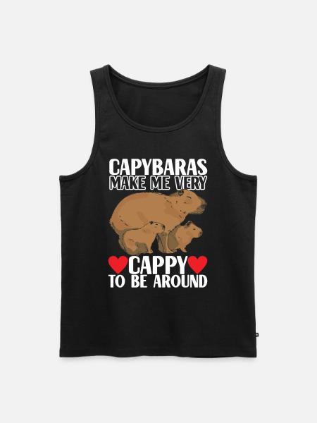 Capybara Wasserschwein - Débardeur bio Premium Homme - noir