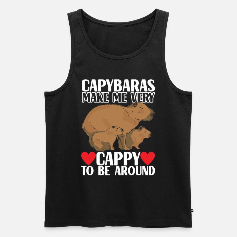 Capybara Wasserschwein - Männer Premium Bio Tank Top - Schwarz