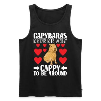 Capybara Wasserschwein - Débardeur bio Premium Homme - noir - Devant - Michal (187cm)