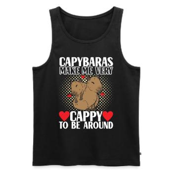 Capybara Wasserschwein - Débardeur bio Premium Homme - noir - Devant - Michal (187cm)