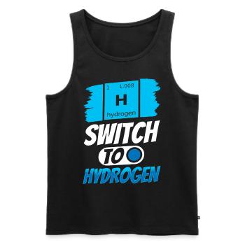 Switching to Hydrogen Energy Element Hydrogen - Men's Premium Organic Tank Top - black - Front - AI Model Male 178 light (178cm)