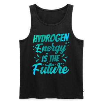 Energy from hydrogen is the future Hydrogen - Men's Premium Organic Tank Top - black - Front - AI Model Male 178 light (178cm)
