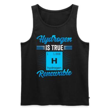 Hydrogen is the true renewable energy - Men's Premium Organic Tank Top - black - Front - AI Model Male 178 light (178cm)