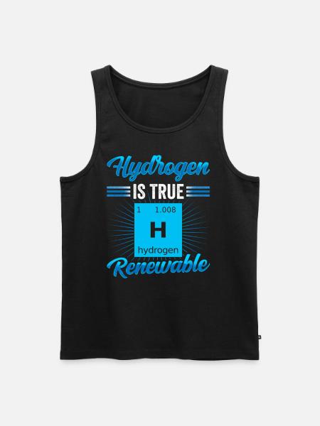Waterstof is de echte hernieuwbare energie - Mannen Premium Bio Tanktop - zwart
