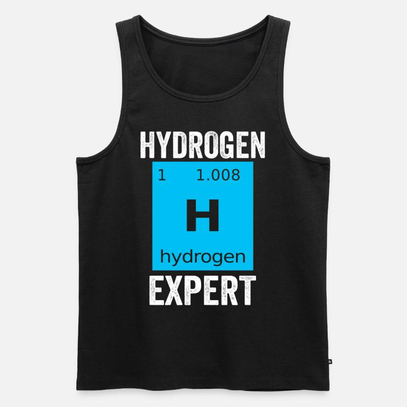 Hydrogène Expert Élément Energie Hydrogène - Débardeur bio Premium Homme - noir