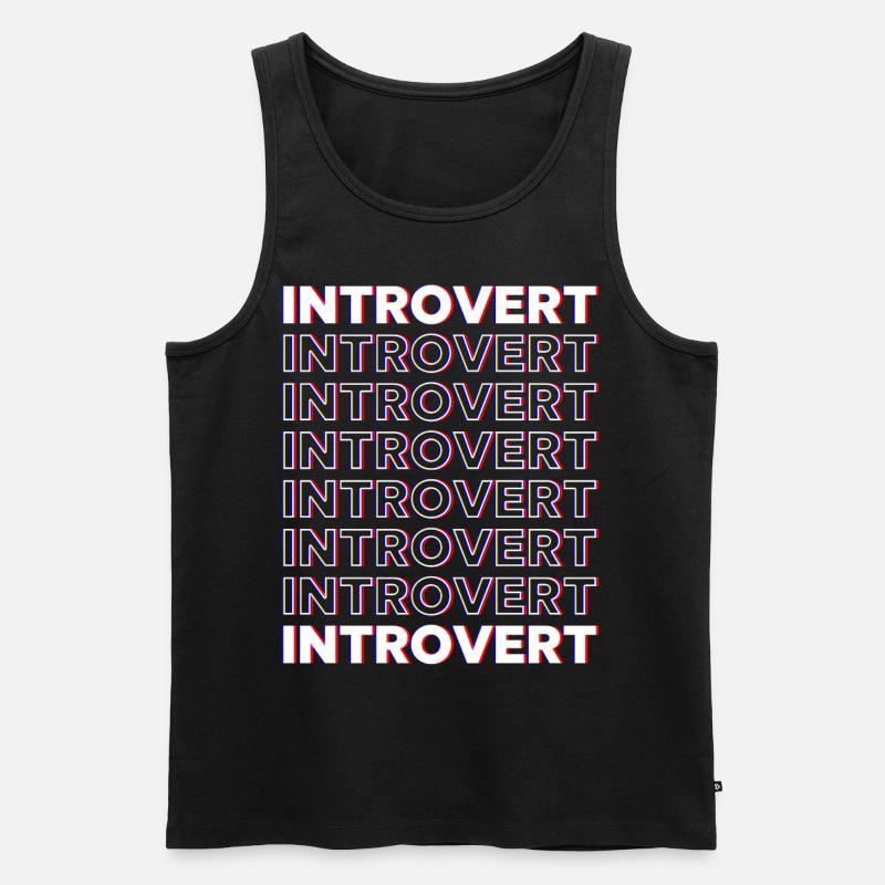 Sarcasme introverti Timide introverti - Débardeur bio Premium Homme - noir