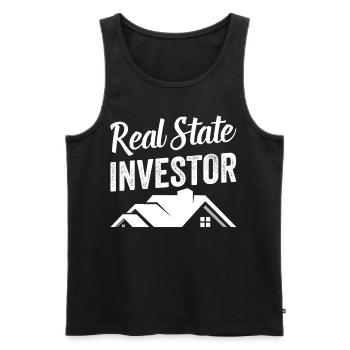 Immobilien Investor Immobilieninvestor Anleger - Männer Premium Bio Tank Top - Schwarz - Vorne - Michal (187cm)