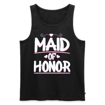 Maid Of Honor Bridesmaid Bachelorette Party - Men's Premium Organic Tank Top - black - Front - Michal (187cm)