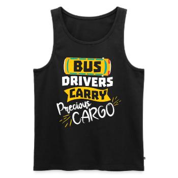 Bus Drivers Carry Precious Cargo - Men's Premium Organic Tank Top - black - Front - Michal (187cm)