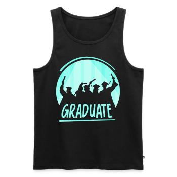 Graduate Graduate Graduate Festival - Men's Premium Organic Tank Top - black - Front - AI Model Male 178 light (178cm)