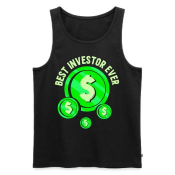 Best Investor Ever Investor Investing - Men's Premium Organic Tank Top - black - Front - Michal (187cm)