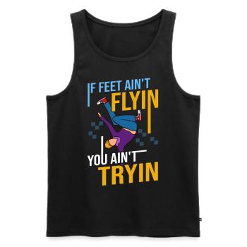 Breakdance Musik Breaking BBoy Bgirl - Männer Premium Bio Tank Top - Schwarz - Vorne - AI Model Male 178 light (178cm)