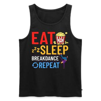 Breakdance Musik Breaking BBoy Bgirl - Männer Premium Bio Tank Top - Schwarz - Vorne - AI Model Male 178 light (178cm)
