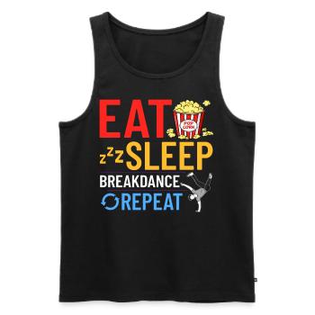 Breakdance Musik Breaking BBoy Bgirl - Männer Premium Bio Tank Top - Schwarz - Vorne - AI Model Male 178 light (178cm)
