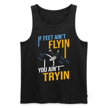 Breakdance Musik Breaking BBoy Bgirl - Männer Premium Bio Tank Top - Schwarz - Vorne - AI Model Male 178 light (178cm)
