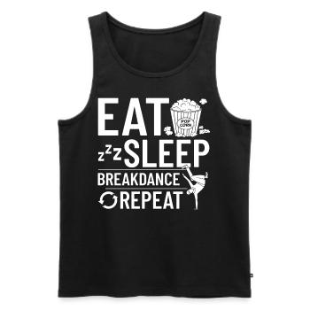 Breakdance Musik Breaking BBoy Bgirl - Männer Premium Bio Tank Top - Schwarz - Vorne - AI Model Male 178 light (178cm)