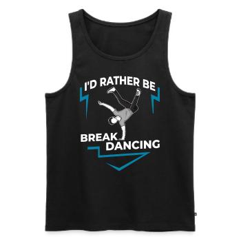 Breakdance Musik Breaking BBoy Bgirl - Männer Premium Bio Tank Top - Schwarz - Vorne - AI Model Male 178 light (178cm)