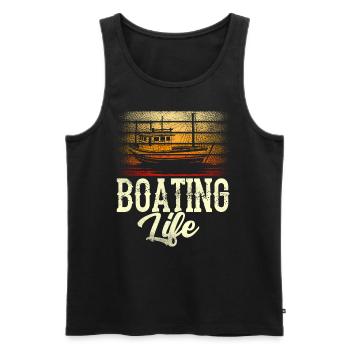 Boating Life Yacht Sailboat Boat Ship - Men's Premium Organic Tank Top - black - Front - Michal (187cm)