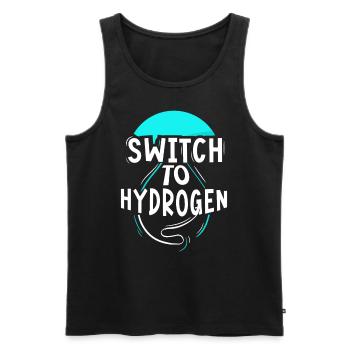 Switching to Hydrogen Element Energy Hydrogen - Men's Premium Organic Tank Top - black - Front - AI Model Male 178 light (178cm)