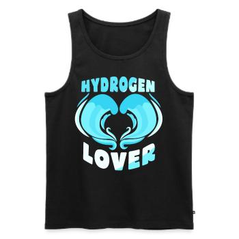Hydrogen Lover Energy Element Hydrogen - Men's Premium Organic Tank Top - black - Front - AI Model Male 178 light (178cm)