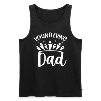 Volunteer Father Profession Voluntary Volunteer - Men's Premium Organic Tank Top - black - Front - AI Model Male 178 light (178cm)
