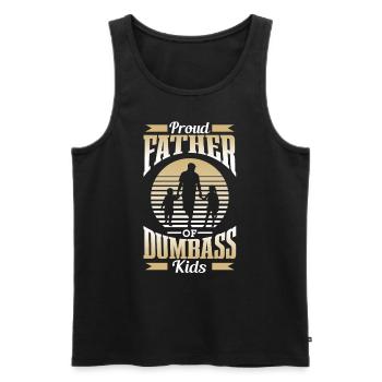 Stolzer Vater Von Ein Paar Doofen Kindern Papa - Männer Premium Bio Tank Top - Schwarz - Vorne - Michal (187cm)