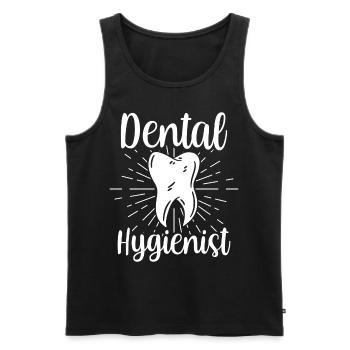 Hygiénistes dentaires Dentiste Équipe d’hygiène dentaire - Débardeur bio Premium Homme - noir - Devant - Michal (187cm)