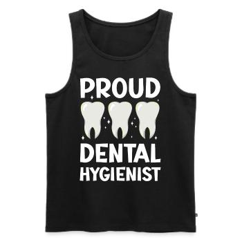 Fier hygiéniste dentaire Dentiste Hygiène dentaire - Débardeur bio Premium Homme - noir - Devant - Michal (187cm)