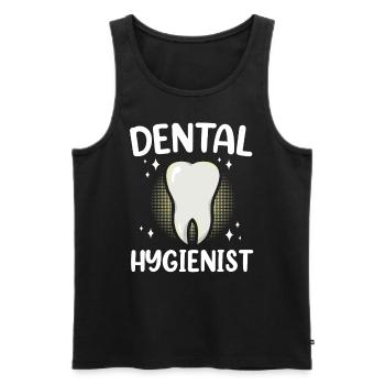 Équipe d’hygiénistes dentaires Dentiste Hygiène dentaire - Débardeur bio Premium Homme - noir - Devant - Michal (187cm)
