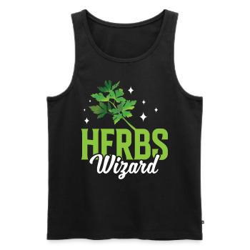 Herbs Magician Herb Garden Herbology Herbaceous Herb - Men's Premium Organic Tank Top - black - Front - AI Model Male 178 light (178cm)