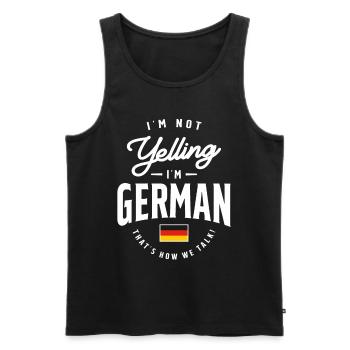 I'm not yelling I'm German Funny German Pride - Men's Premium Organic Tank Top - black - Front - AI Model Male 178 light (178cm)