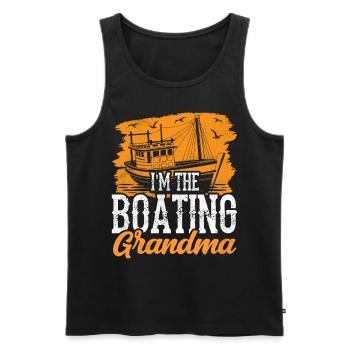 I am the boating grandma ship boating - Men's Premium Organic Tank Top - black - Front - AI Model Male 178 light (178cm)
