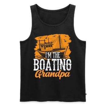 I am the boating grandpa ship boating - Men's Premium Organic Tank Top - black - Front - AI Model Male 178 light (178cm)