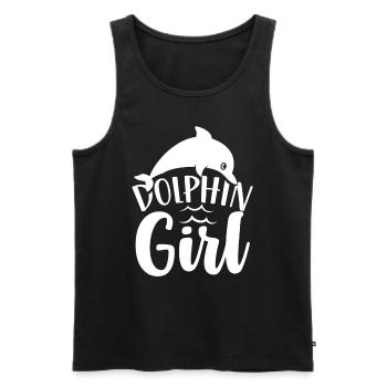 Dolphin Girl Lover Dauphins Dauphins Dauphins - Débardeur bio Premium Homme - noir - Devant - Michal (187cm)