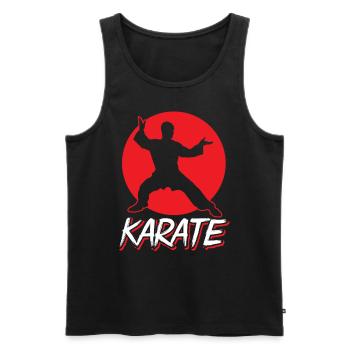 Karate Kämpfer Kampfkunst Kampfsport Sprüche - Männer Premium Bio Tank Top - Schwarz - Vorne - Michal (187cm)