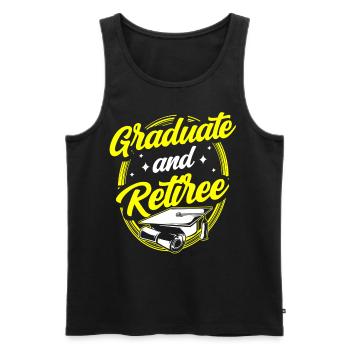 Graduate And Retiree Graduate Festival - Men's Premium Organic Tank Top - black - Front - Michal (187cm)